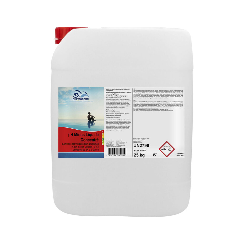 pH-Minus Dosieranlage – DELPHIN pH-Minus flüssig 25 kg Kanister
